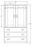 Armoire Line Drawing 604