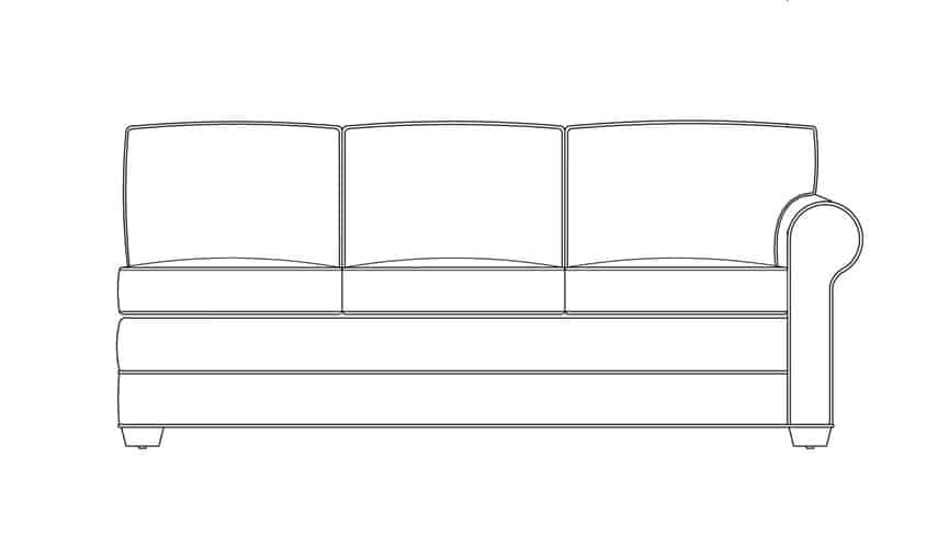 ETHAN RT. ARM SLEEPERQUEEN Furniture Concepts