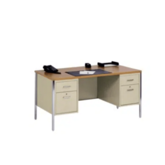 Double-Pedestal-Steel-Desk