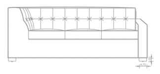 0614 39 right arm sofa section 1
