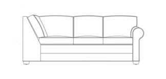 9566 39 right arm sofa section 1