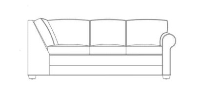 9566 39 right arm sofa section 1