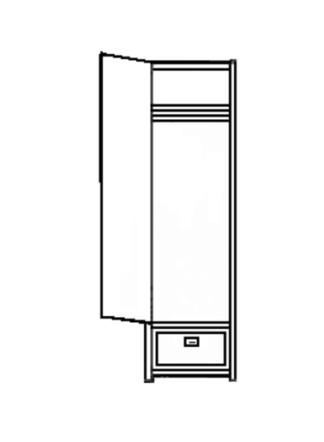 Lucerne-Single-Door-Wardrobe-with-1-Bottom-Drawer-Clothes-Rod