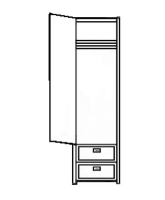 Lucerne-Single-Door-Wardrobe-with-2-Bottom-Drawers-Interior-Shelf-Clothes-Rod